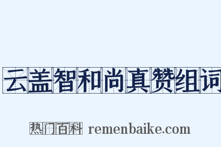 云盖智和尚真赞组词是什么意思的图片